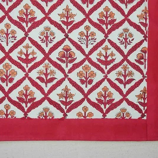 Red Trellis Tablecloth