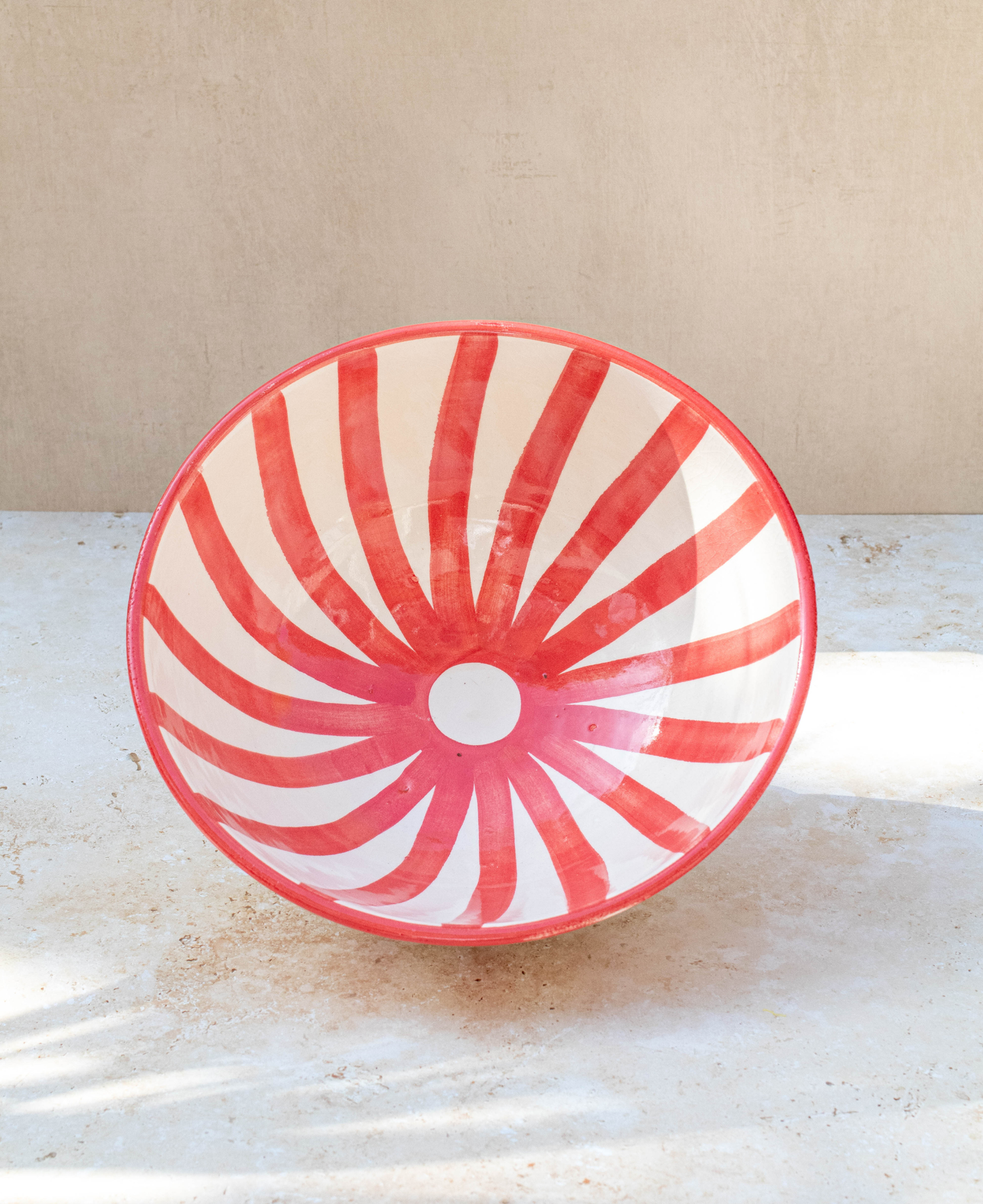 Handmade Moroccan Ceramic Bowl in Red