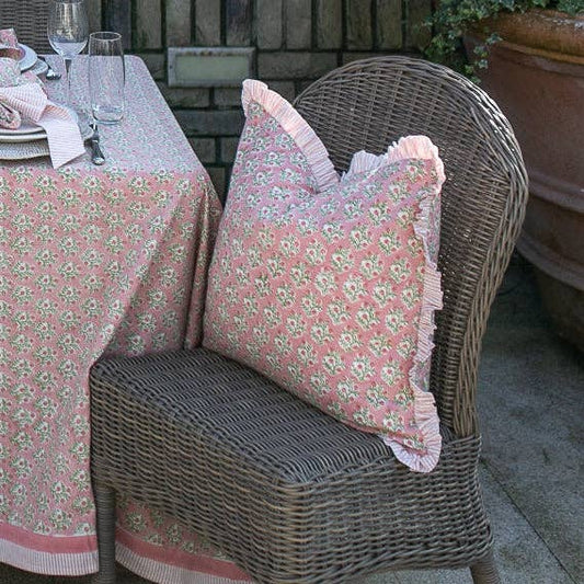 Holme Pink Frill Cushion Cover