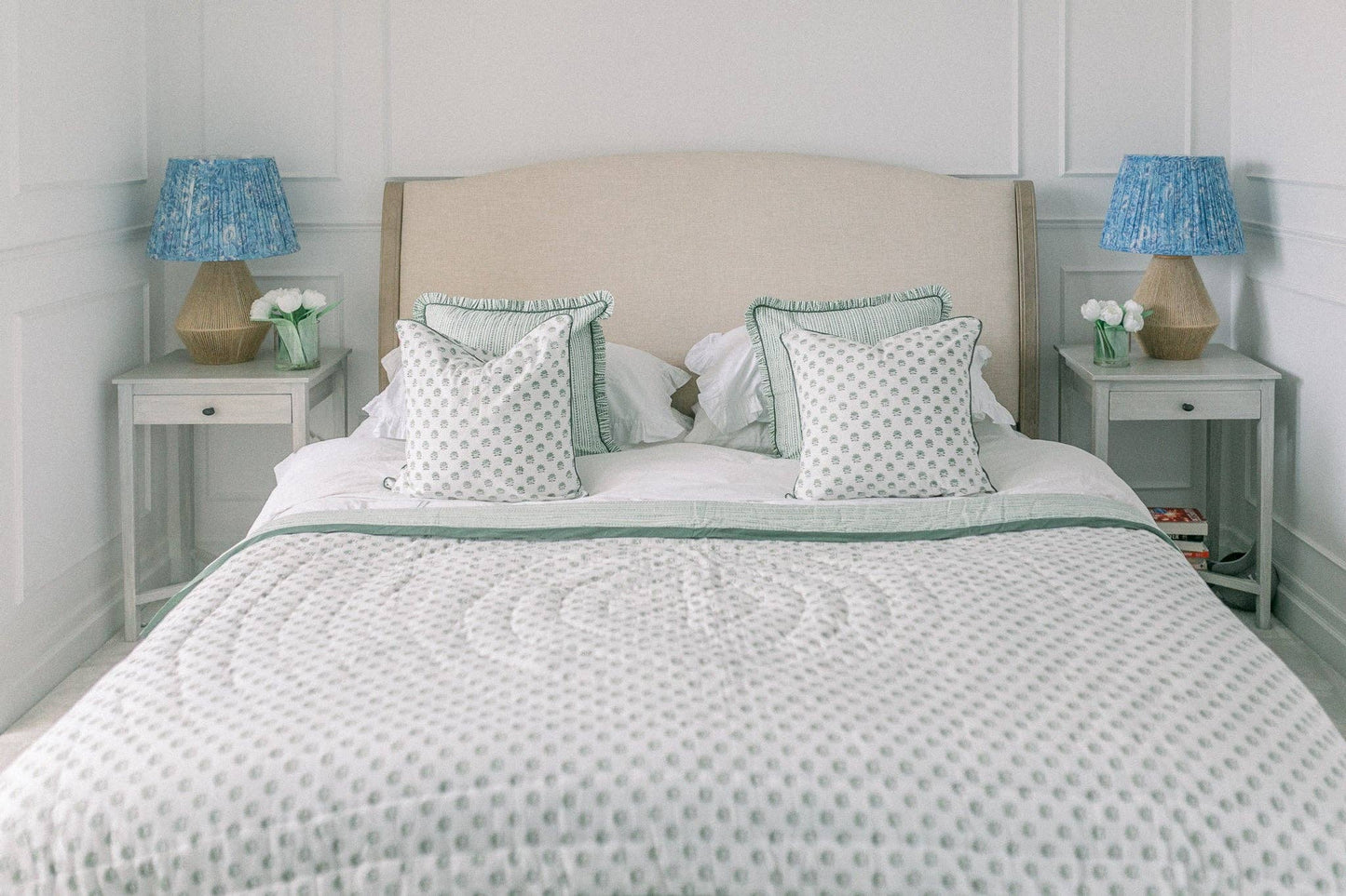 Green Clover Reversible King Quilt