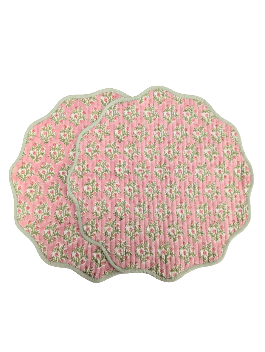 Emily Pink Placemats, Sets of 2
