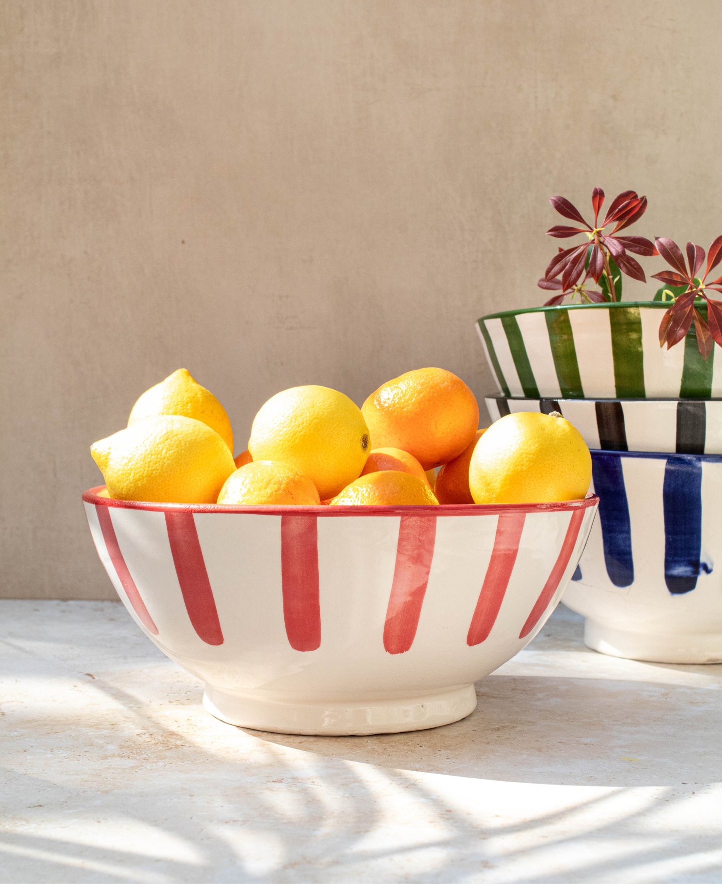 Handmade Moroccan Ceramic Bowl in Red