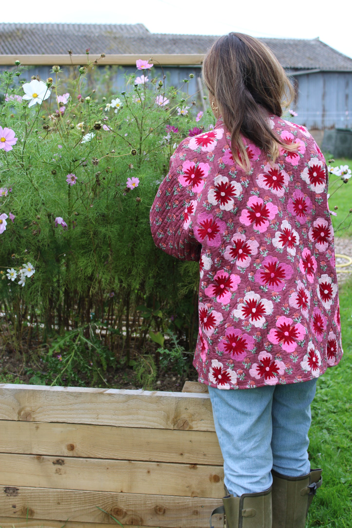 Lory Pink Quilted Jacket