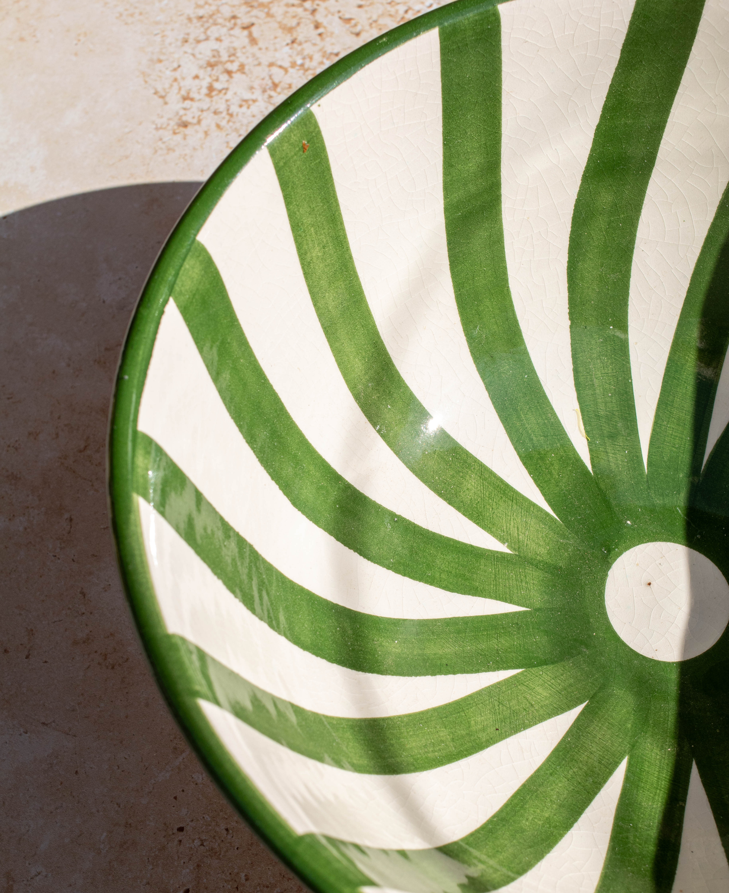 Handmade Moroccan Ceramic Bowl in Green