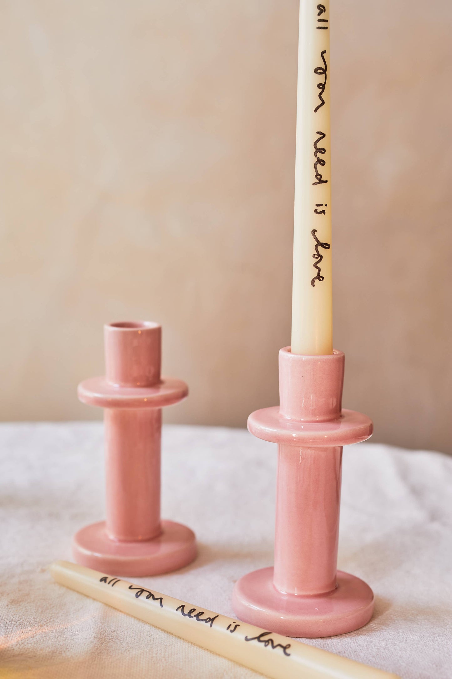 Ceramic Pink Candle