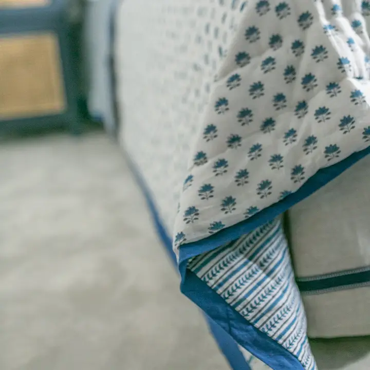 Blue Reversible Single Quilt