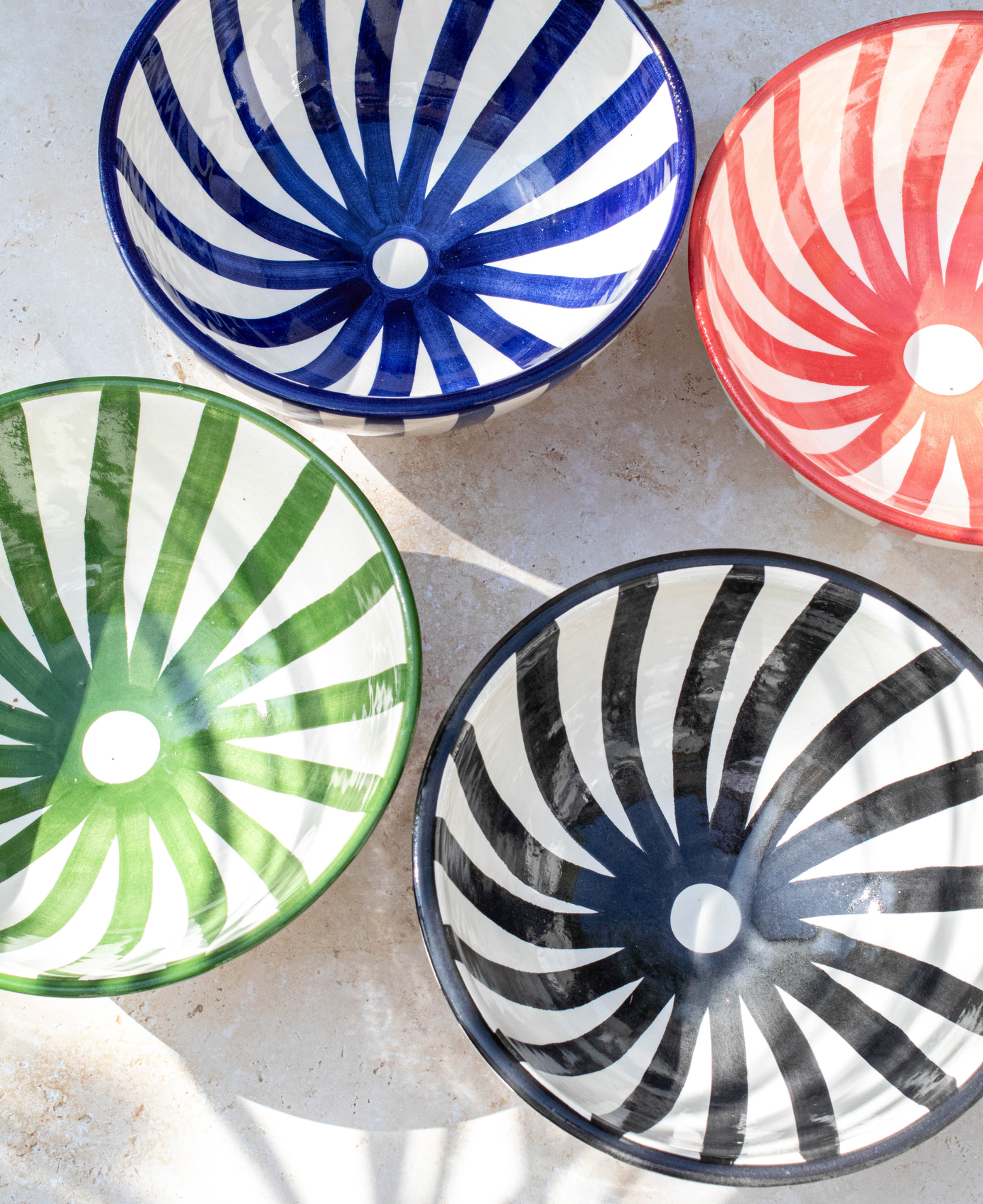 Handmade Moroccan Ceramic Fruit Bowl in Blue