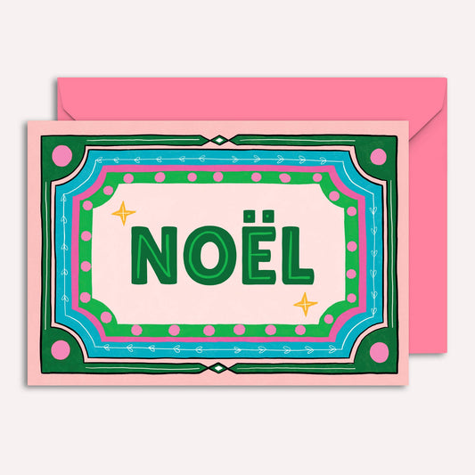 Noel Christmas Card | Vintage Type | Holiday Card | Seasonal