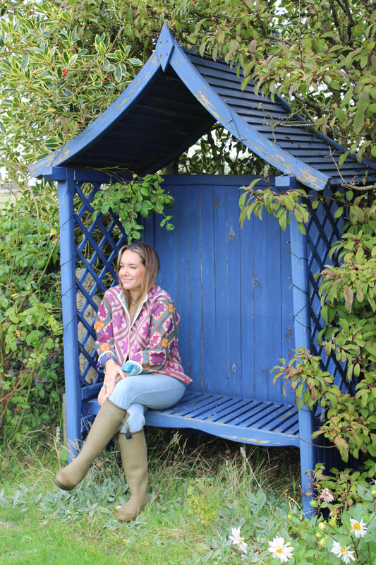 Yellow Square Kantha Jacket