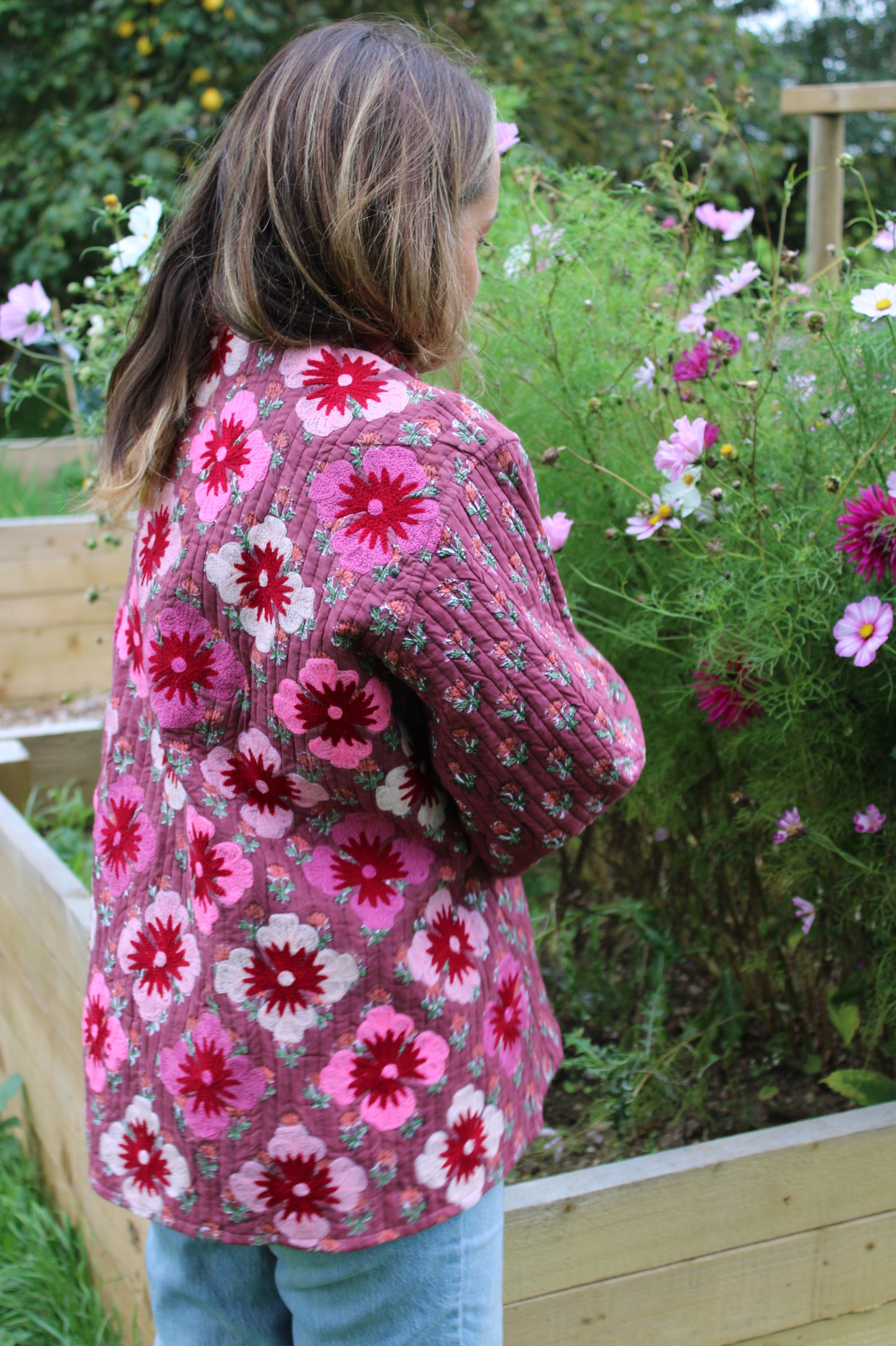 Lory Pink Quilted Jacket