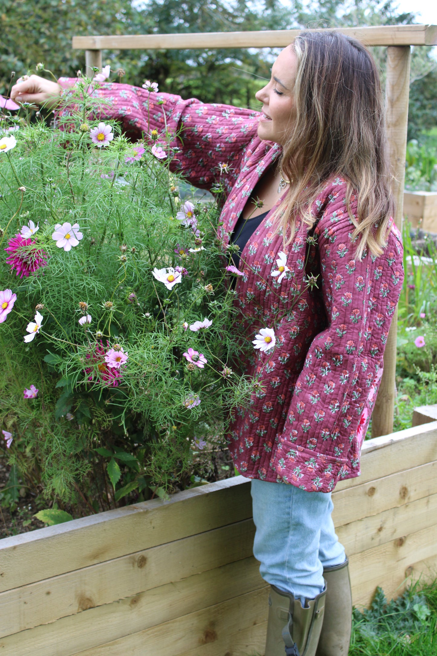 Lory Pink Quilted Jacket