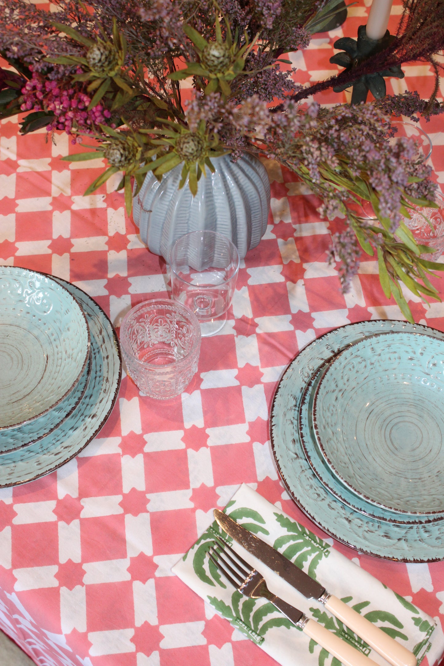 Adeline Pink Tablecloth