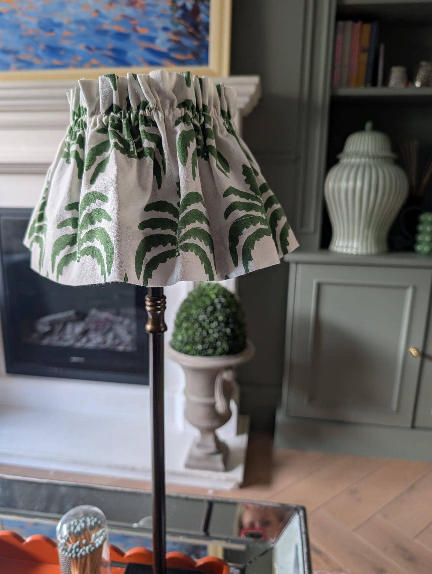 Modern palm lampshade cover
