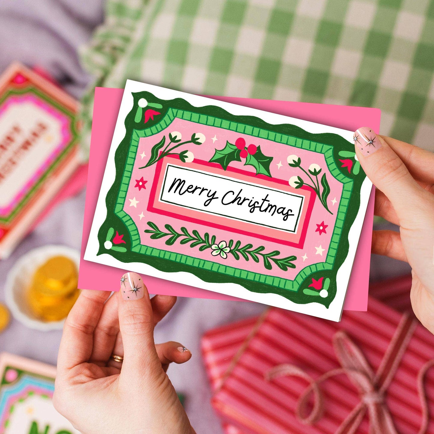 Holly Vintage Christmas Card | Holiday Cards | Seasonal